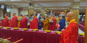 Procession of Buddha Relics and Mahapitaka at Wihara Ekayana Arama Indonesia